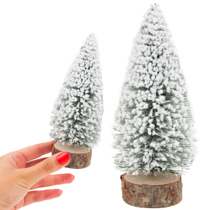 CV30060 SCHNEEBEDECKTER WEIHNACHTSBAUM KLEINER WEIHNACHTSBAUM DEKORATIVE FIGÜRCHEN