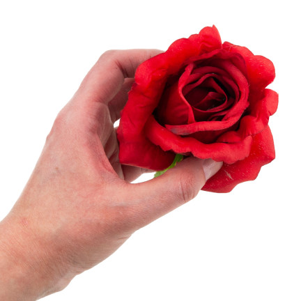 CV31206-22 RŮŽE PRODUKT RŮŽE KVĚTINA HLAVA UMĚLÉ KVĚTINY JAKO ŽIVÉ ČERVENÉ