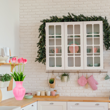 CV31218-7 BUKIET TULIPANÓW GUMA PIANKA x 5 szt REALISTYCZNY PERFOROWANY różowy