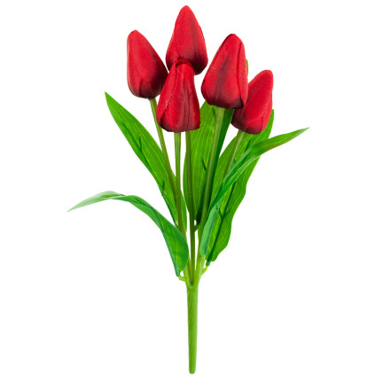 CV31225-5 TULPENSTRAUSS SCHÖN WIE LEBEN TULPEN ROTE BLUMEN X5