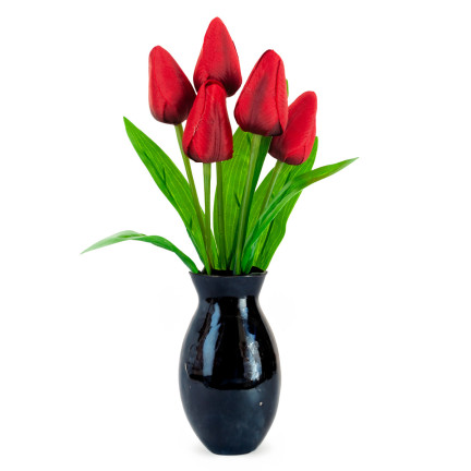 CV31225-5 TULPENSTRAUSS SCHÖN WIE LEBEN TULPEN ROTE BLUMEN X5