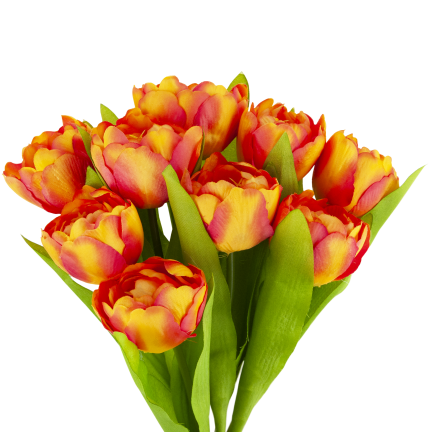 CV31227-2 Tulpenstrauß, künstliche Tulpen in einem Strauß, Frühlingskomposition