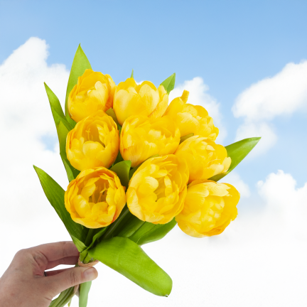 CV31227-3 Tulpenstrauß, künstliche Tulpen, Komposition für Vase Schilfrohr