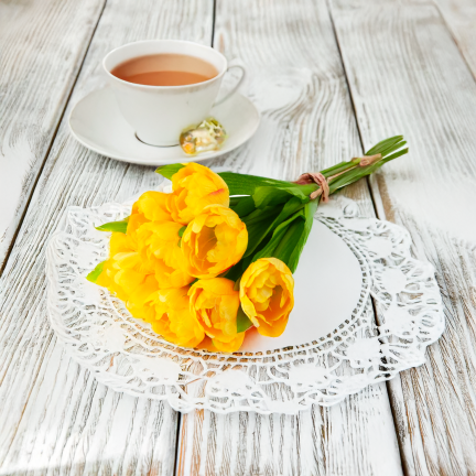 CV31227-3 Tulpenstrauß, künstliche Tulpen, Komposition für Vase Schilfrohr