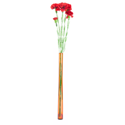 Carnation sprig, carnation bouquet, artificial flowers, realistic, red, 60 cm