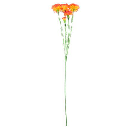 Carnation sprig, carnation bouquet, artificial flowers, realistic, orange, 60 cm