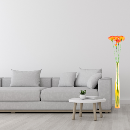 Carnation sprig, carnation bouquet, artificial flowers, realistic, orange, 60 cm