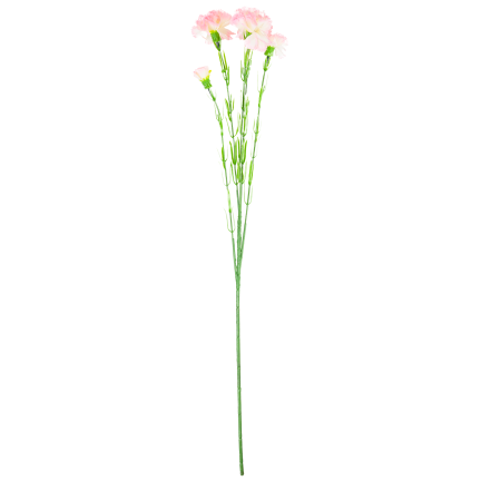 Carnation sprig, carnation bouquet, artificial flowers, realistic, pink, 60 cm