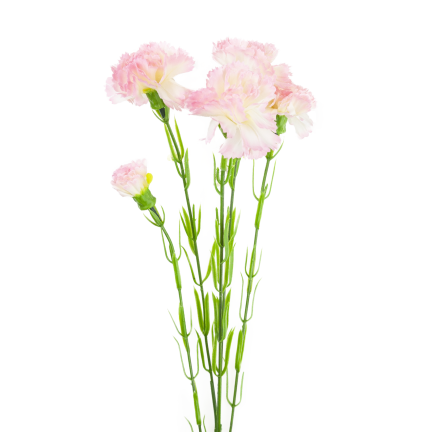 Carnation sprig, carnation bouquet, artificial flowers, realistic, pink, 60 cm