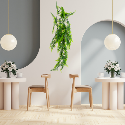 CV32617 Artificial Fern Hanging Plant, 85 cm, Dense, Decorative Indoor Hanging Plant