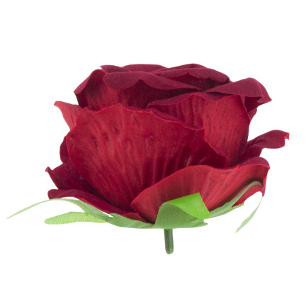 CV33001-3 BIG TUBE ROSE velká hlava umělé květiny pro středové dekorace kaštanový velur 8cm