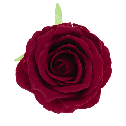 CV33001-3 BIG TUBE ROSE velká hlava umělé květiny pro středové dekorace kaštanový velur 8cm