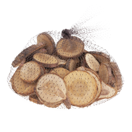 CV34574 HOLZSCHEIBEN NATUR DEKORATION IN EINER TASCHE DIY HANDWERK