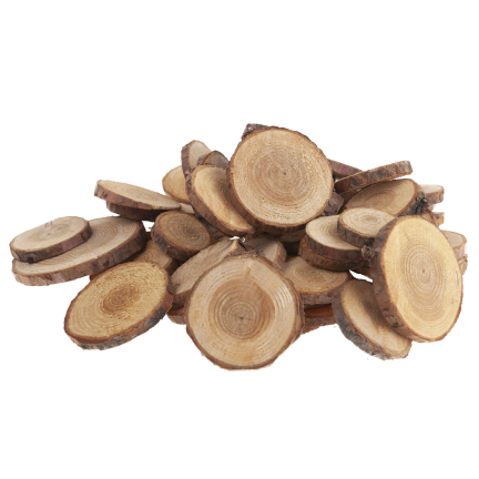 CV34574 HOLZSCHEIBEN NATUR DEKORATION IN EINER TASCHE DIY HANDWERK