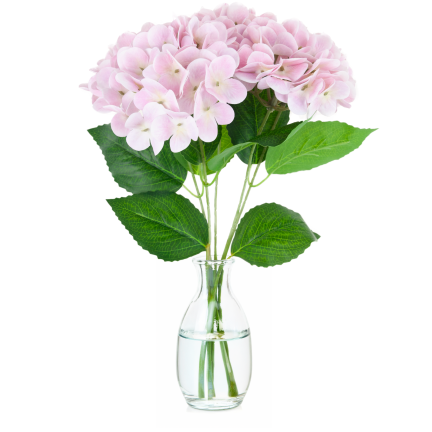 Hydrangea bouquet, artificial flowers, real touch, realistic, pink