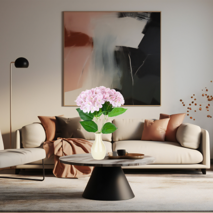 Hydrangea bouquet, artificial flowers, real touch, realistic, pink