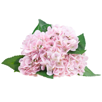 Hydrangea bouquet, artificial flowers, real touch, realistic, pink