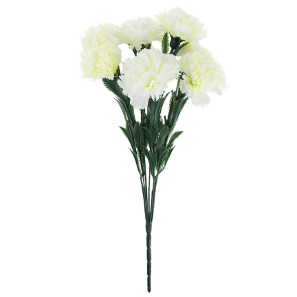 CV35341-1 KÜNSTLICHE BLUMEN NELKEN FRÜHLINGSSTRAUSS DEKORATIVES LAUB SCHILF NELKE
