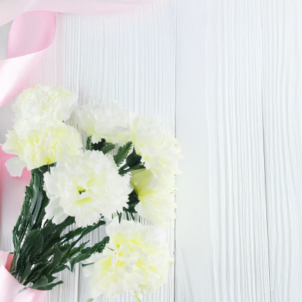 CV35341-1 KÜNSTLICHE BLUMEN NELKEN FRÜHLINGSSTRAUSS DEKORATIVES LAUB SCHILF NELKE