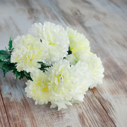 CV35341-1 KÜNSTLICHE BLUMEN NELKEN FRÜHLINGSSTRAUSS DEKORATIVES LAUB SCHILF NELKE