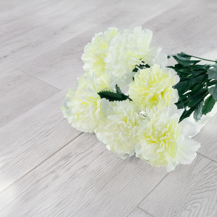 CV35341-1 KÜNSTLICHE BLUMEN NELKEN FRÜHLINGSSTRAUSS DEKORATIVES LAUB SCHILF NELKE