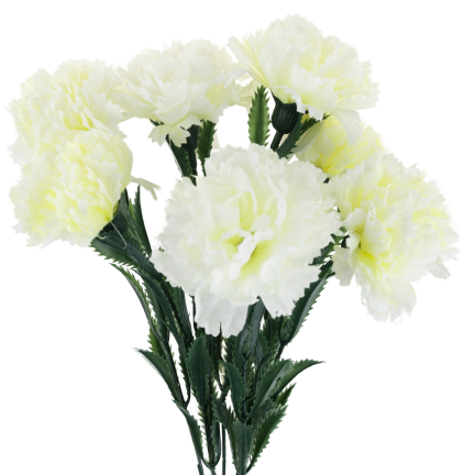 CV35341-1 KÜNSTLICHE BLUMEN NELKEN FRÜHLINGSSTRAUSS DEKORATIVES LAUB SCHILF NELKE