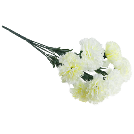 CV35341-1 KÜNSTLICHE BLUMEN NELKEN FRÜHLINGSSTRAUSS DEKORATIVES LAUB SCHILF NELKE