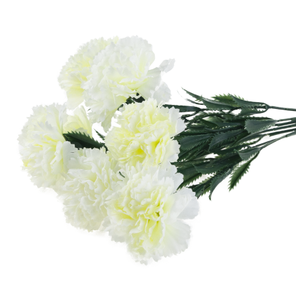 CV35341-1 KÜNSTLICHE BLUMEN NELKEN FRÜHLINGSSTRAUSS DEKORATIVES LAUB SCHILF NELKE