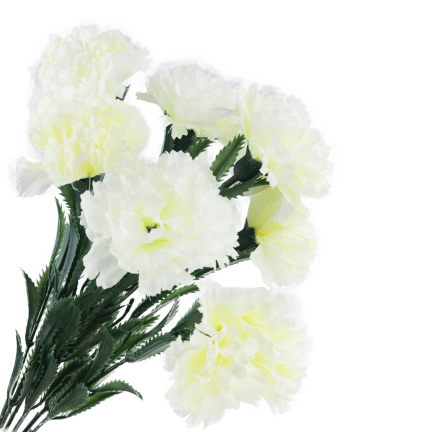 CV35341-1 KÜNSTLICHE BLUMEN NELKEN FRÜHLINGSSTRAUSS DEKORATIVES LAUB SCHILF NELKE