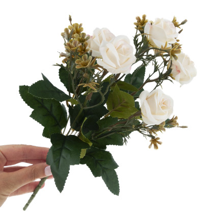 CV35767-MIX RŮŽE x5 BUNCH DEKORACE Růže Kytice umělých růží