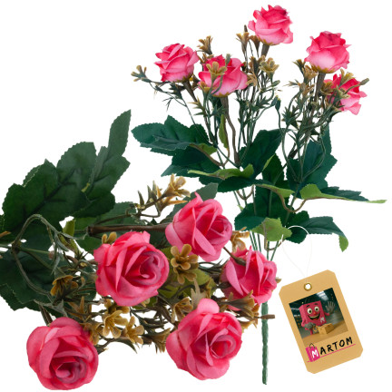 CV35767-MIX RŮŽE x5 BUNCH DEKORACE Růže Kytice umělých růží