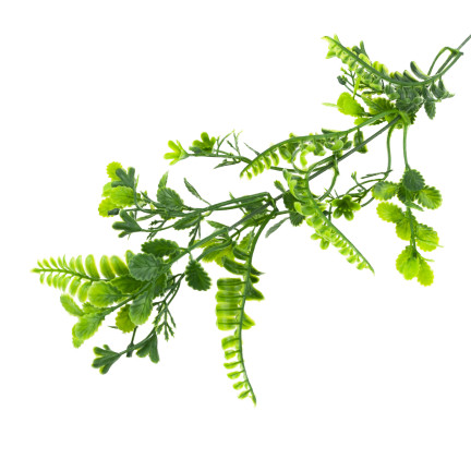 Umělá větvička, zelená, bobule, doplněk ke kyticím z rákosu, 41 cm