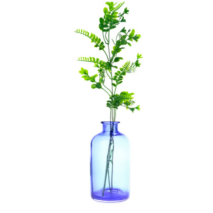 Umělá větvička, zelená, bobule, doplněk ke kyticím z rákosu, 41 cm