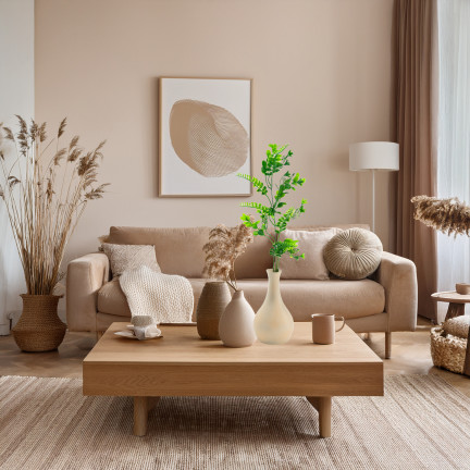 Umělá větvička, zelená, bobule, doplněk ke kyticím z rákosu, 41 cm