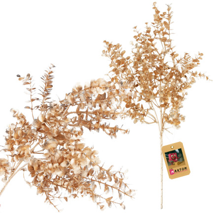 CV37058-2 decorative gold branch, dense, elegant, glamorous, holiday leaves