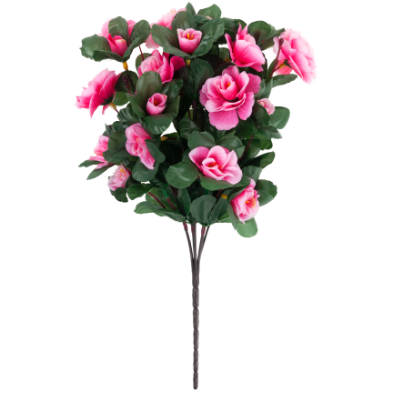Bouquet of artificial azaleas, azaleas in a bouquet, artificial flowers, 7 stems