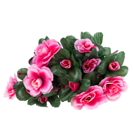 Bouquet of artificial azaleas, azaleas in a bouquet, artificial flowers, 7 stems