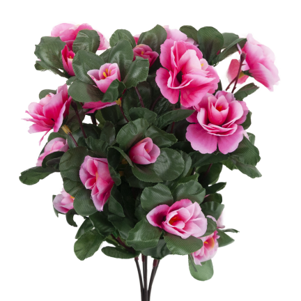 Bouquet of artificial azaleas, azaleas in a bouquet, artificial flowers, 7 stems