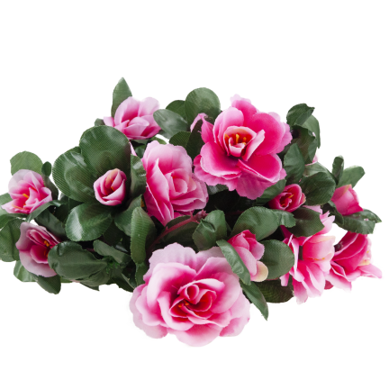 Bouquet of artificial azaleas, azaleas in a bouquet, artificial flowers, 7 stems