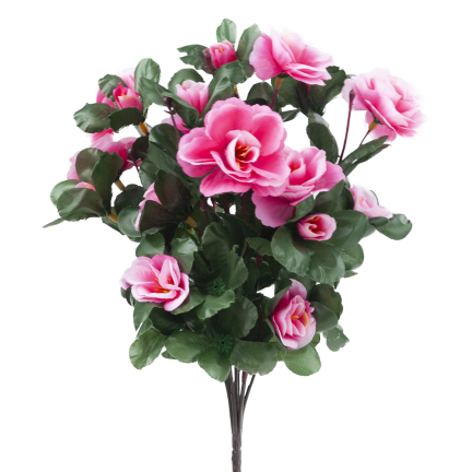 Bouquet of artificial azaleas, azaleas in a bouquet, artificial flowers, 7 stems