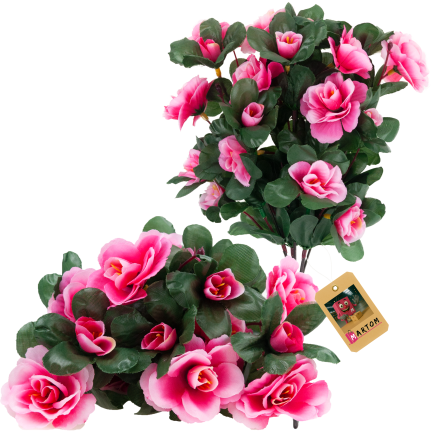 Bouquet of artificial azaleas, azaleas in a bouquet, artificial flowers, 7 stems