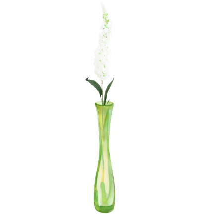 CV38306-1: White sprig of lily of the valley, long-stemmed, bouquet arrangement