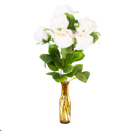 Bouquet of artificial roses, roses in a bouquet, realistic, 45 cm