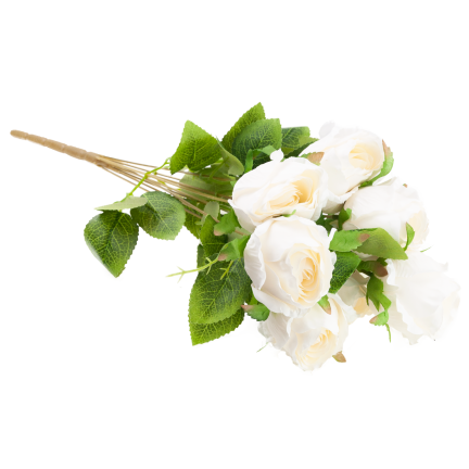 Bouquet of artificial roses, roses in a bouquet, realistic, 45 cm