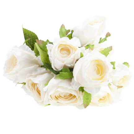 Bouquet of artificial roses, roses in a bouquet, realistic, 45 cm