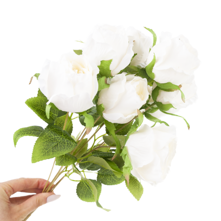 Bouquet of artificial roses, roses in a bouquet, realistic, 45 cm