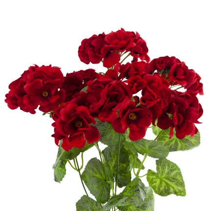 CV38950-2 Artificial Geranium Bouquet, 48 cm, 7 Stems, Realistic, Decorative