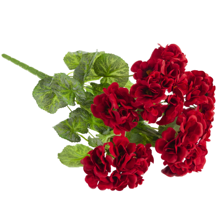 CV38950-2 Artificial Geranium Bouquet, 48 cm, 7 Stems, Realistic, Decorative