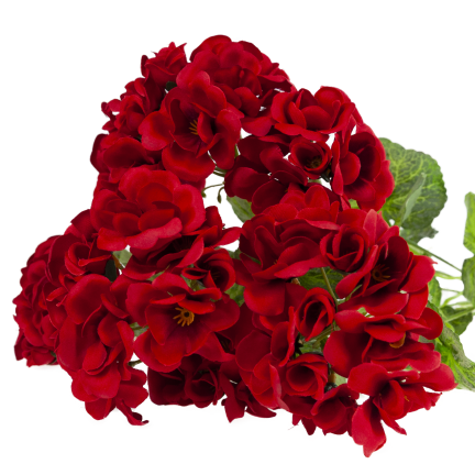 CV38950-2 Artificial Geranium Bouquet, 48 cm, 7 Stems, Realistic, Decorative