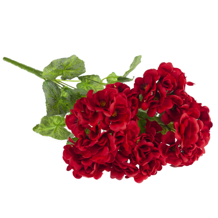CV38950-2 Artificial Geranium Bouquet, 48 cm, 7 Stems, Realistic, Decorative